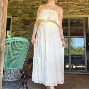 Doe & Rae maxi strapless dress